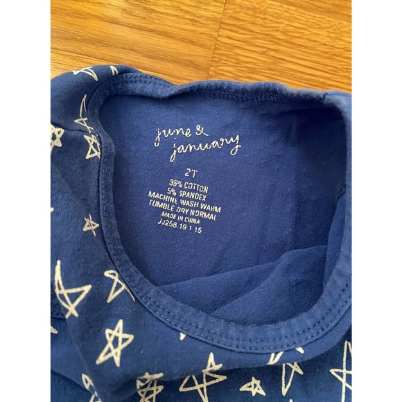 Cobalt Snow Star Tank Swing Dress (2t) June And January - Picture 2 of 3